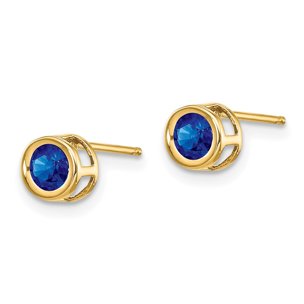 14k Sapphire Earrings - September