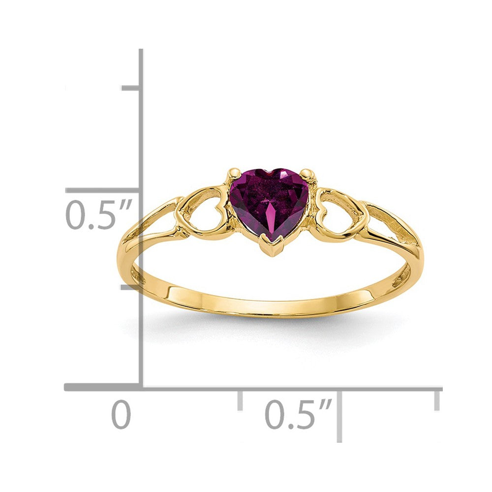 14k Rhodolite Garnet Birthstone Ring