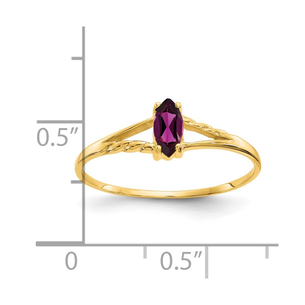 14k Rhodolite Garnet Birthstone Ring