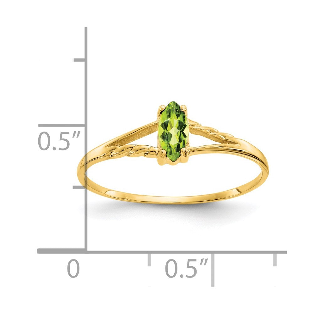 14k Peridot Birthstone Ring