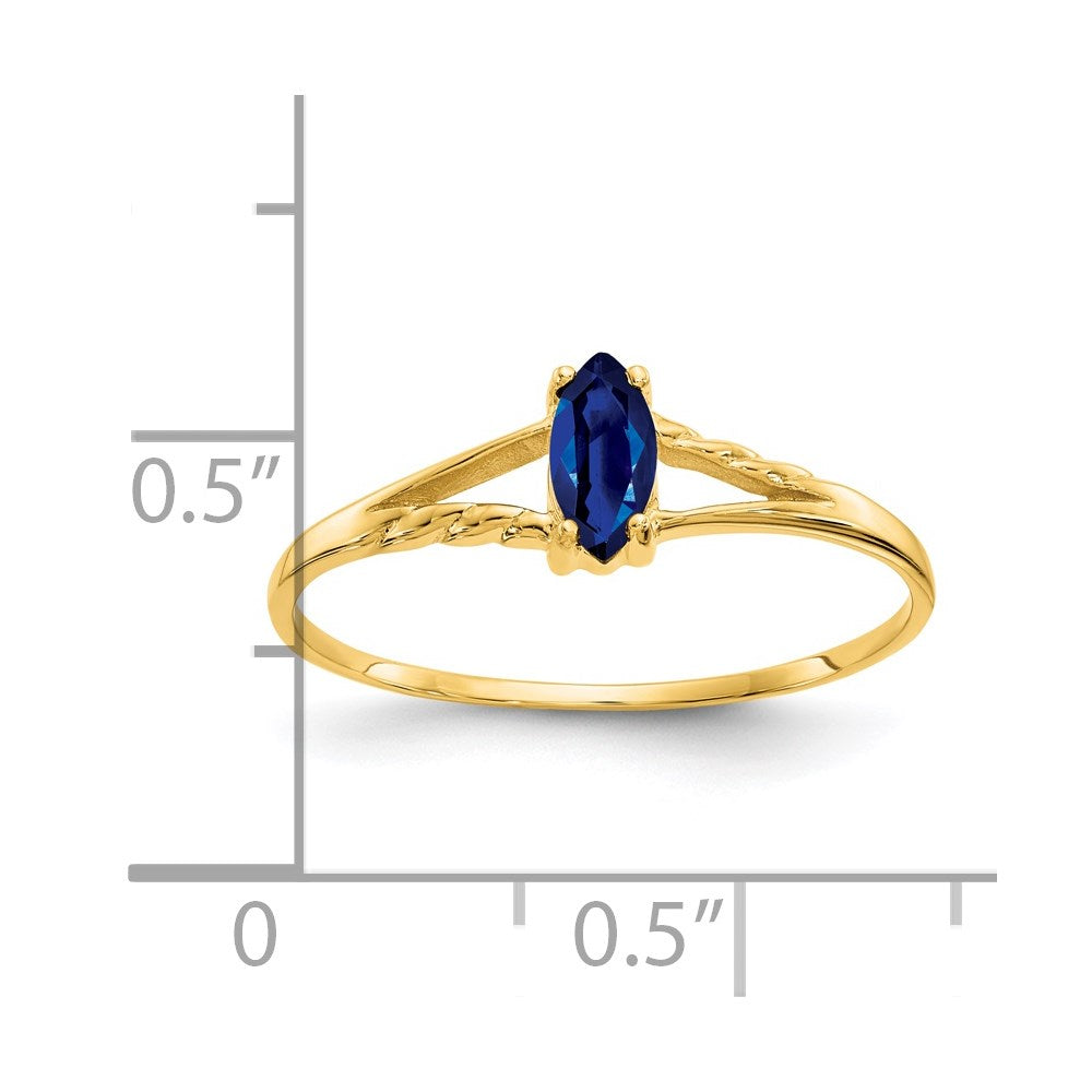 14k Sapphire Birthstone Ring