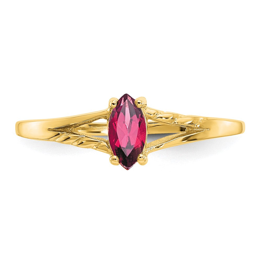 14k Pink Tourmaline Birthstone Ring