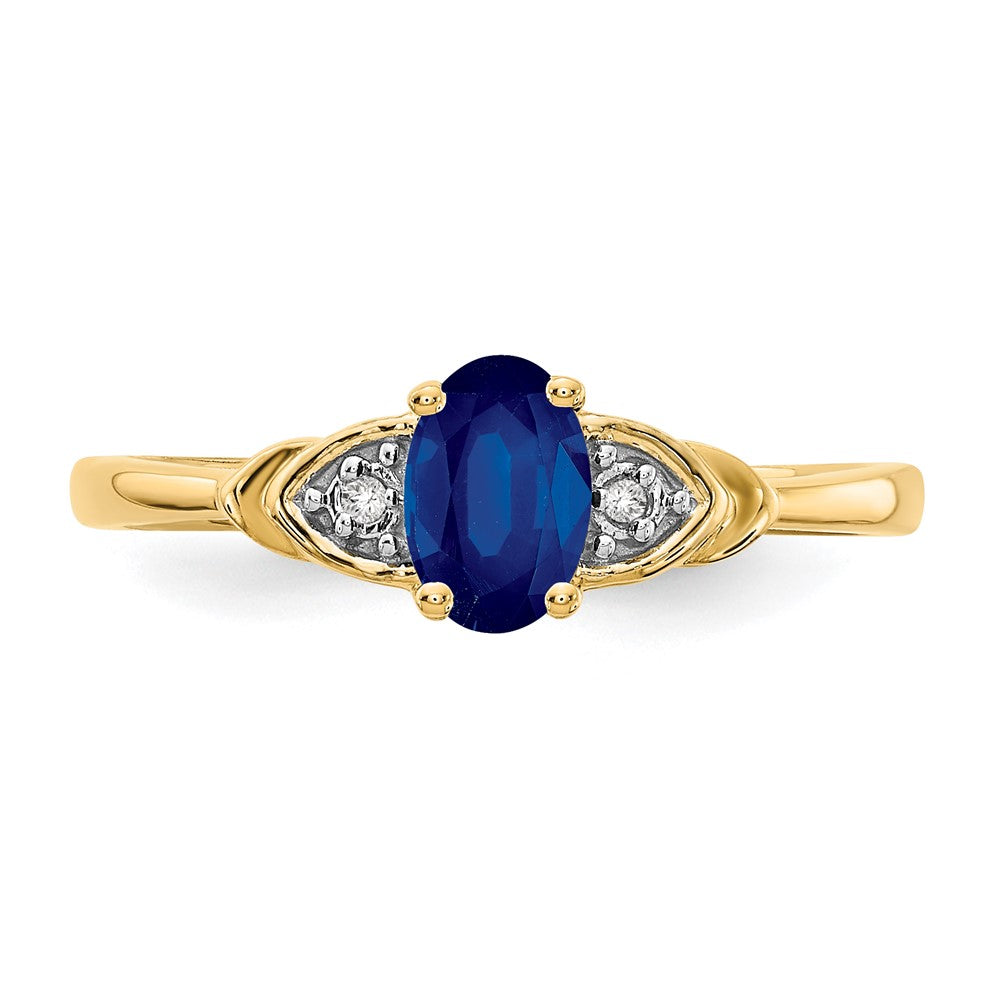 14k Sapphire and Diamond Ring