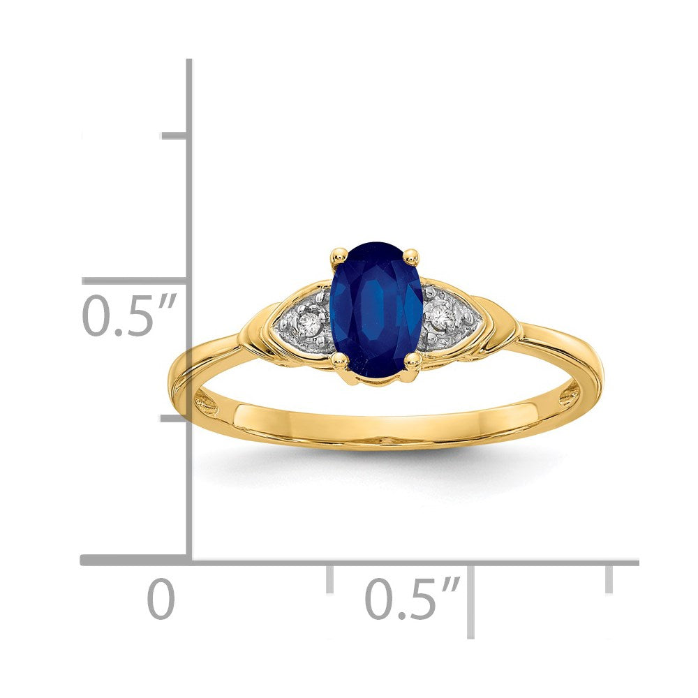 14k Sapphire and Diamond Ring