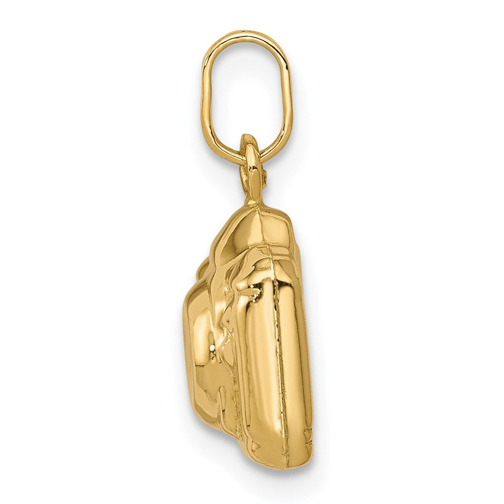 14k 3-D Polished Camera Charm