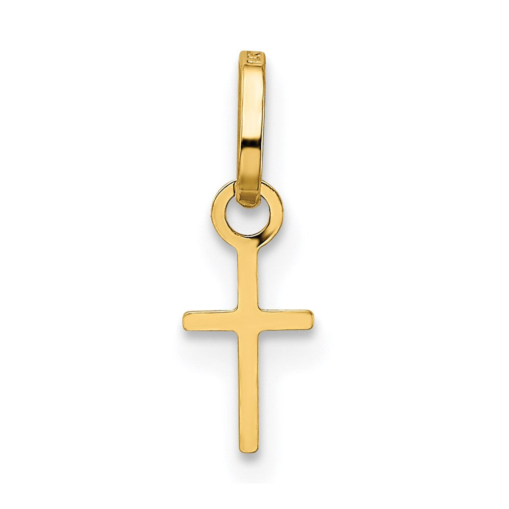 14k Tiny Cross Charm