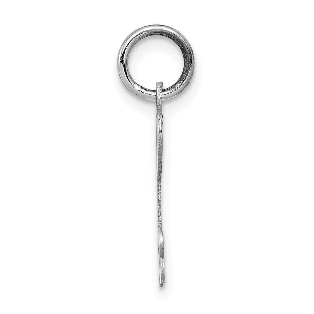 14k White Gold Heart-Shaped Key and Lock Charm