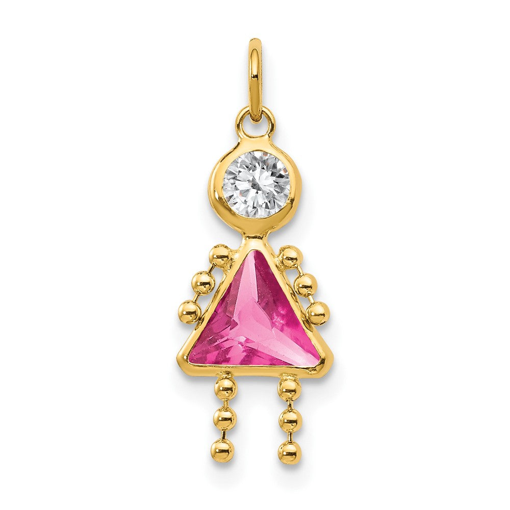 14k October Girl Birthstone Charm