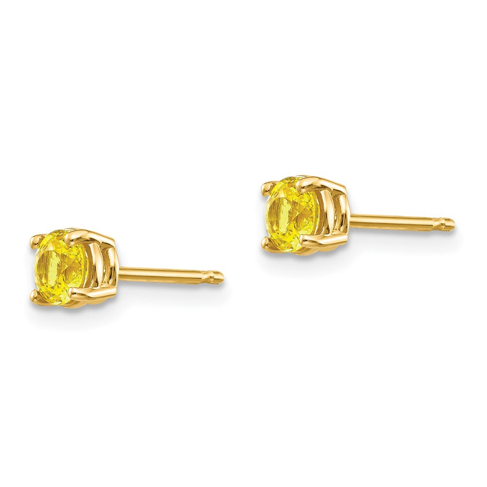 14k Yellow Sapphire Earrings