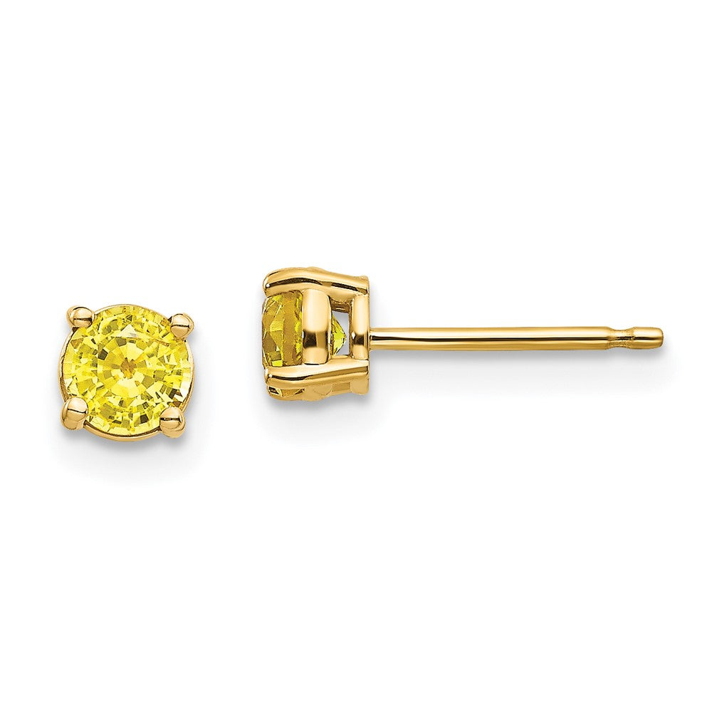 14k Yellow Sapphire Earrings