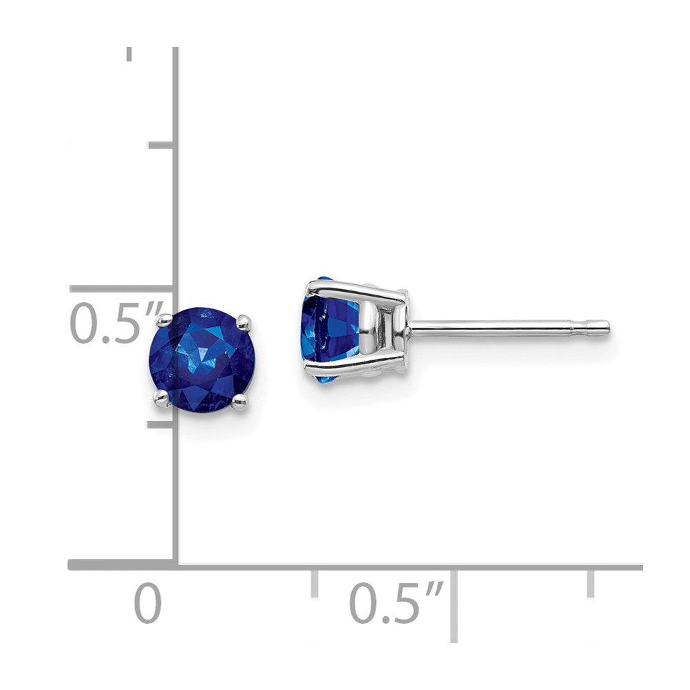 14k White Gold Sapphire Earrings