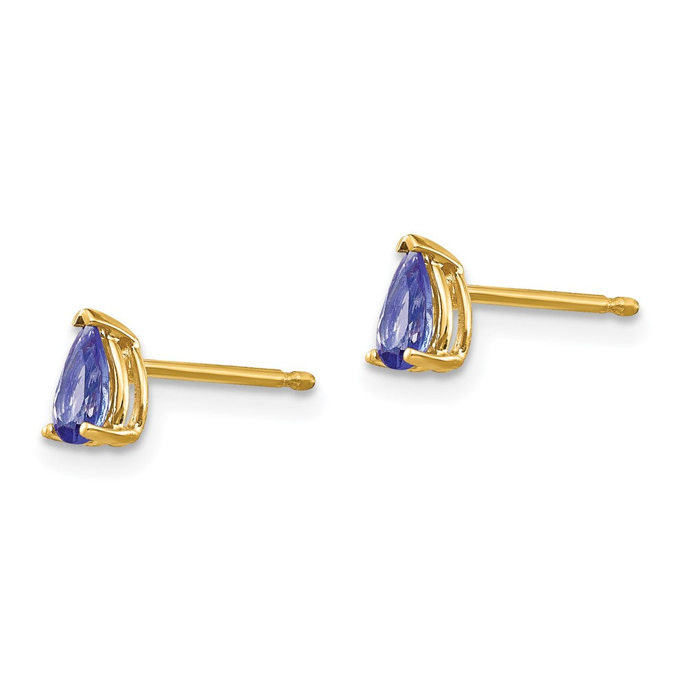 14k Tanzanite Post Earrings