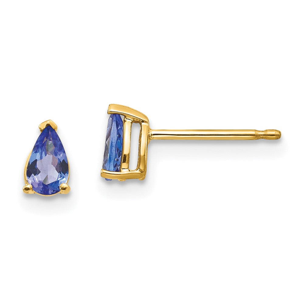 14k Tanzanite Post Earrings