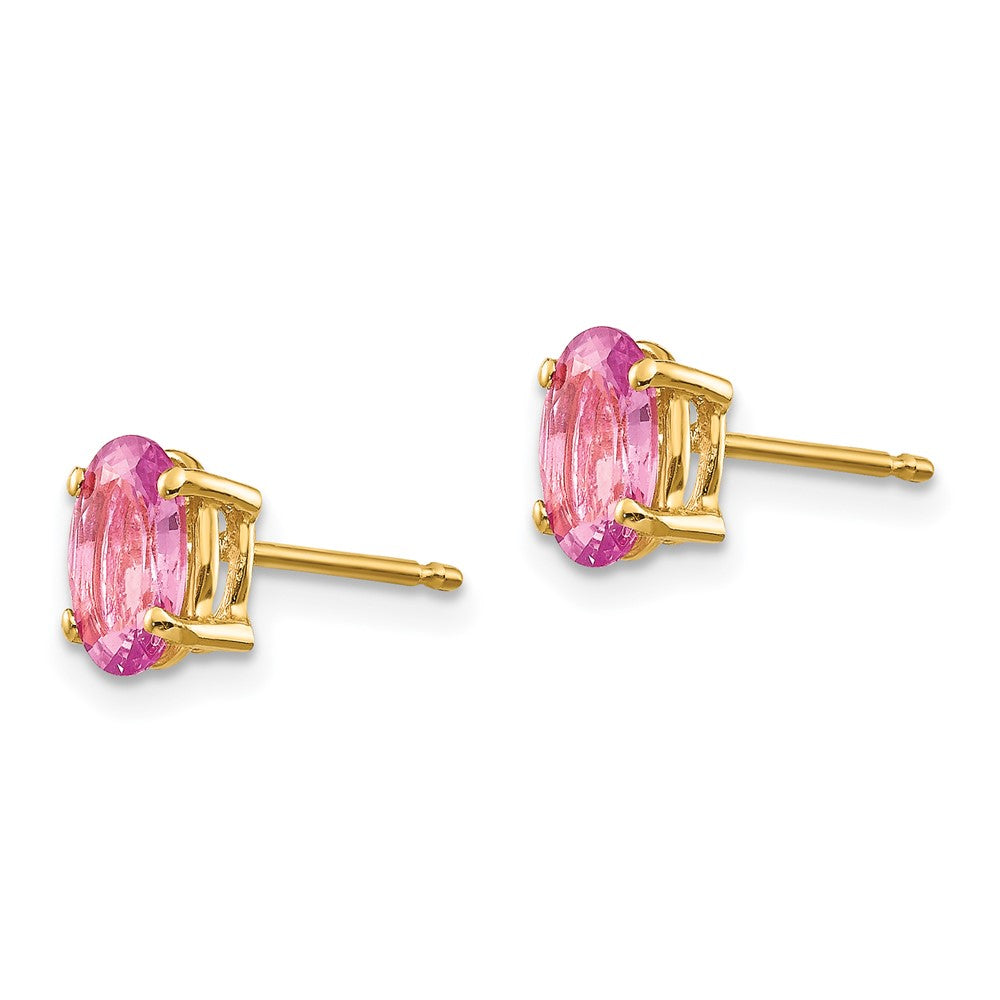 14k Pink Sapphire Earrings