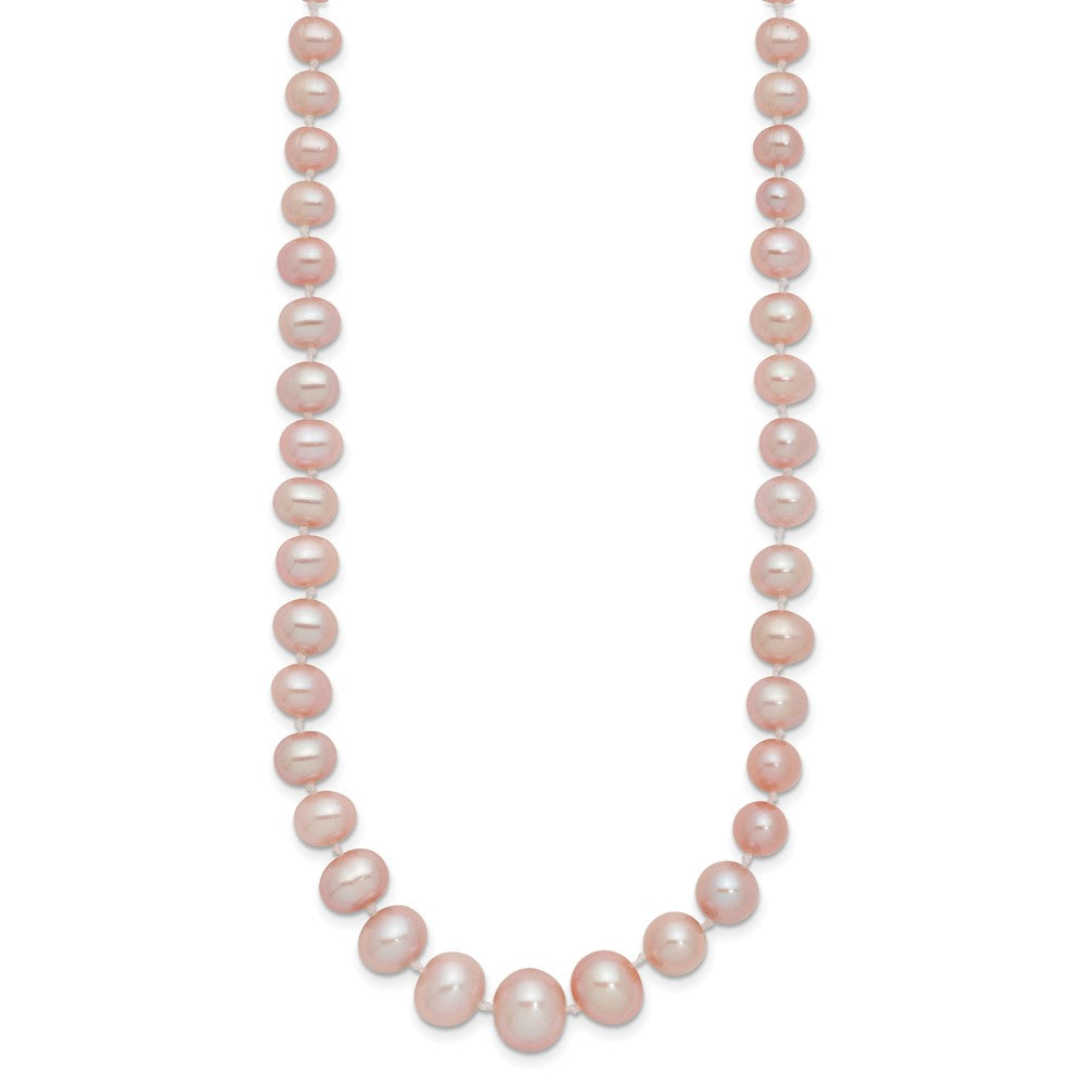 14k 4-8mm Purple Freshwater Cultured Pearl Graduated Necklace