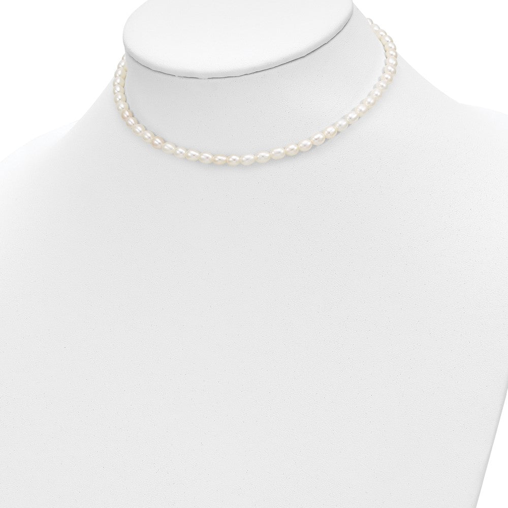 14k White FW Cultured Pearl 12 Necklace, 4 Bracelet & Earring Set