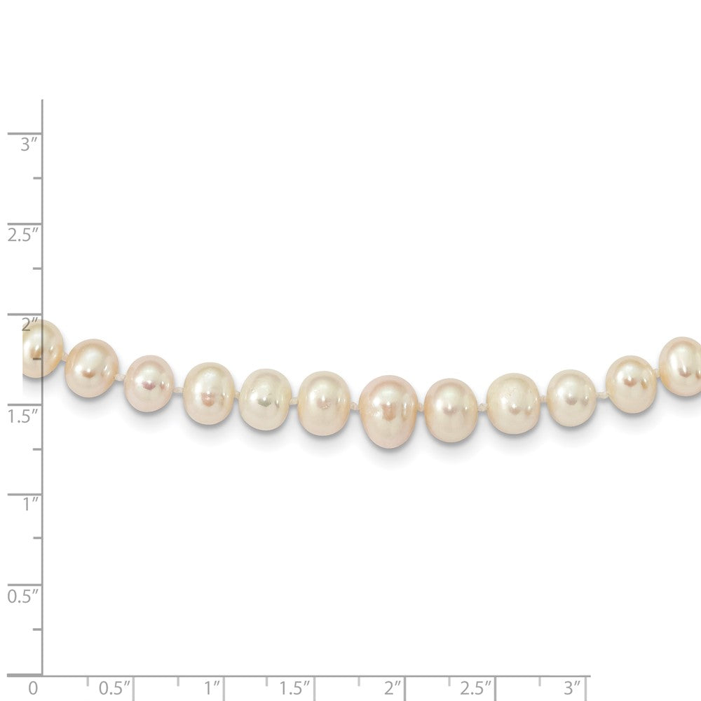 14k 4-9mm White Freshwater Cultured Pearl Graduated Necklace