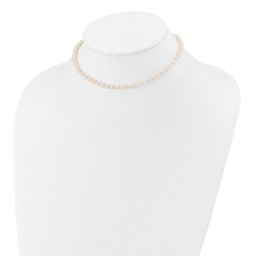 14k 4-5mm White Near Round Freshwater Cultured Pearl Necklace