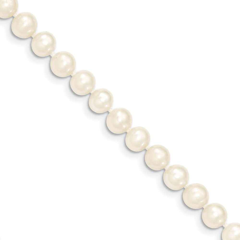 14k 6-7mm White Near Round Freshwater Cultured Pearl Necklace