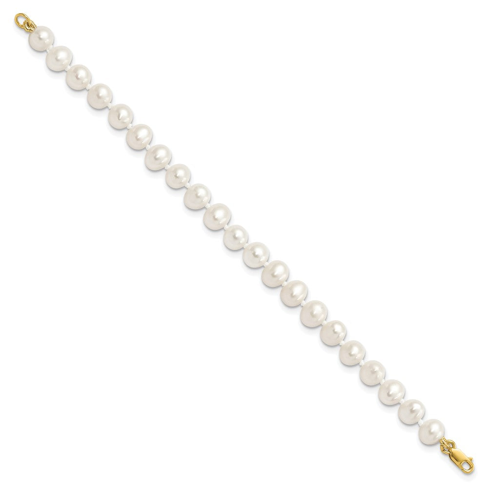 14k 5-6mm FW Cultured Pearl 5in Bracelet, 14in Necklace & Earring Set