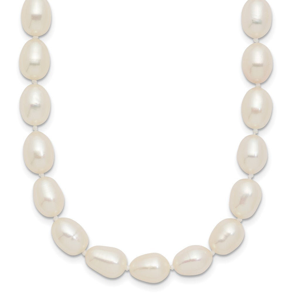 14k 7-8mm White Rice Freshwater Cultured Pearl Necklace