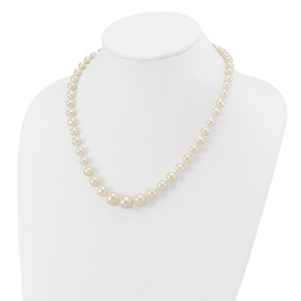 14k 7-11mm White Freshwater Cultured Pearl Graduated Necklace