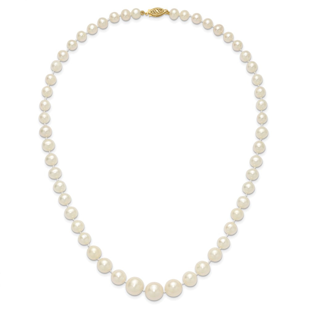 14k 7-11mm White Freshwater Cultured Pearl Graduated Necklace