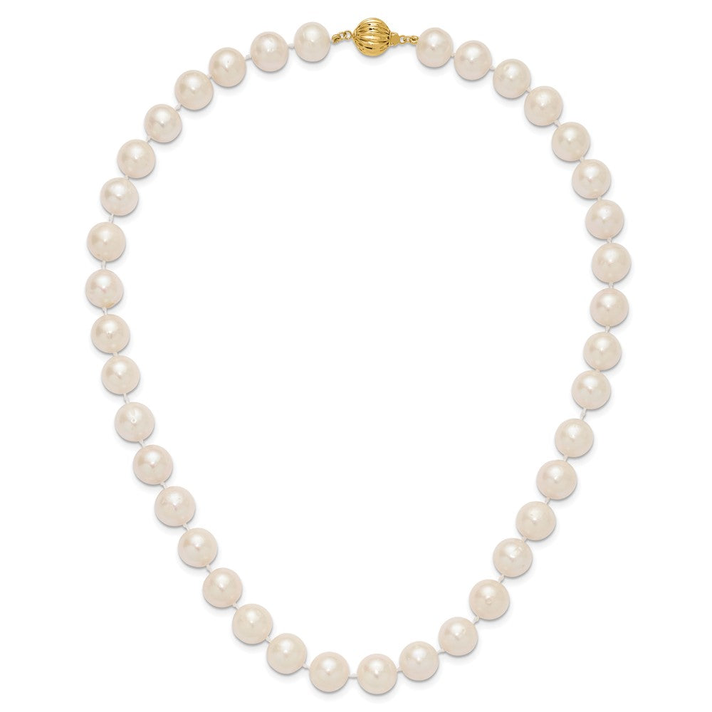 14k 11-12mm White Near Round Freshwater Cultured Pearl Necklace