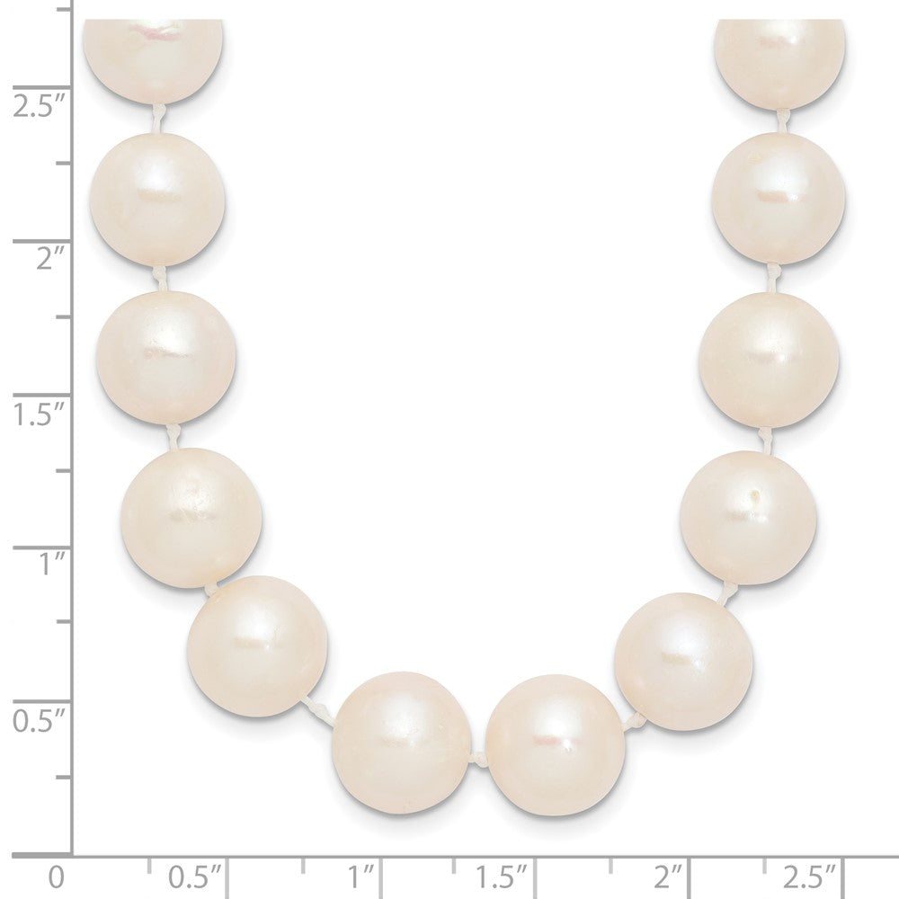 14k 11-12mm White Near Round Freshwater Cultured Pearl Necklace