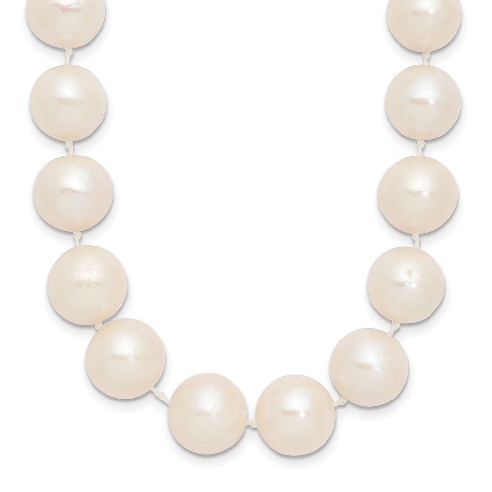 14k 11-12mm White Near Round Freshwater Cultured Pearl Necklace