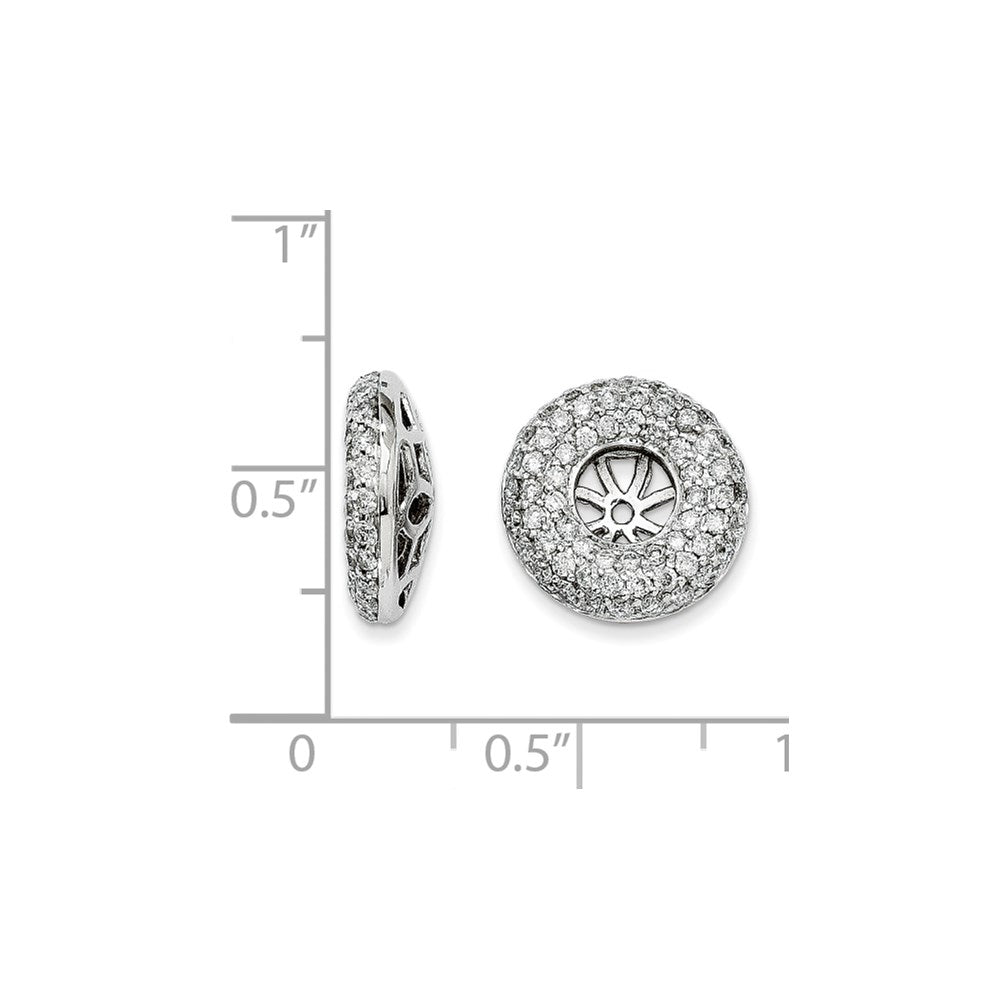 14k White Gold Diamond Earring Jackets