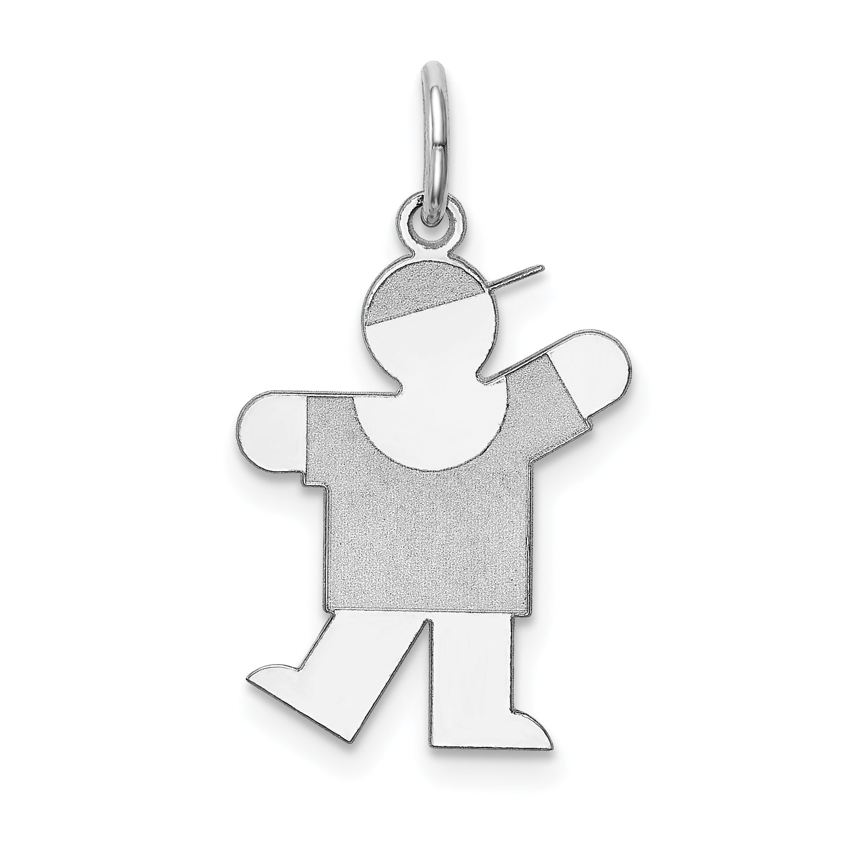 14k White Gold Kid Charm XK1092W