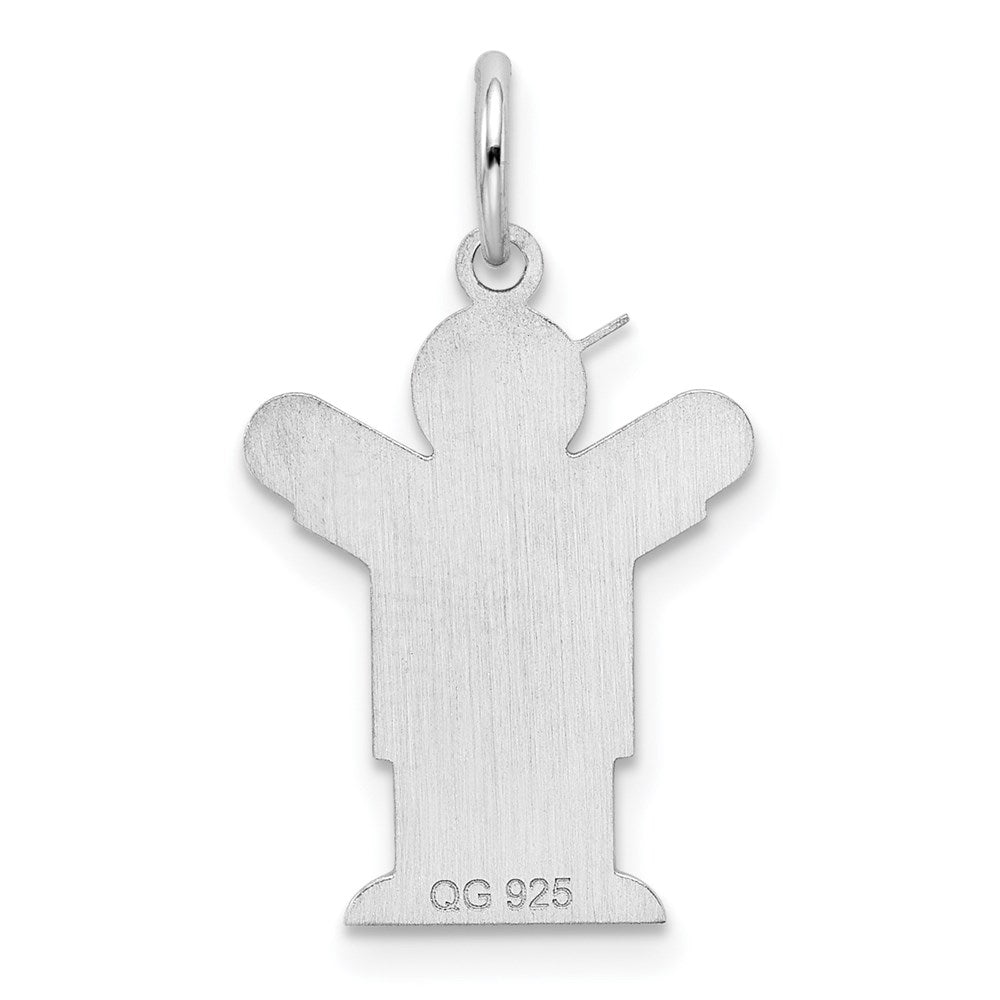 Sterling Silver Rhodium-plated Love Kid Charm