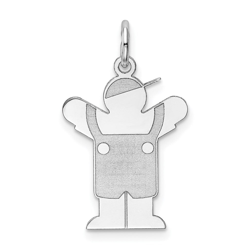 Sterling Silver Rhodium-plated Love Kid Charm