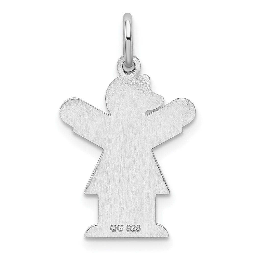 Sterling Silver Rhodium-plated Love Kid Charm