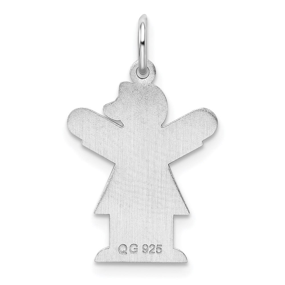 Sterling Silver Rhodium-plated Love Kid Charm