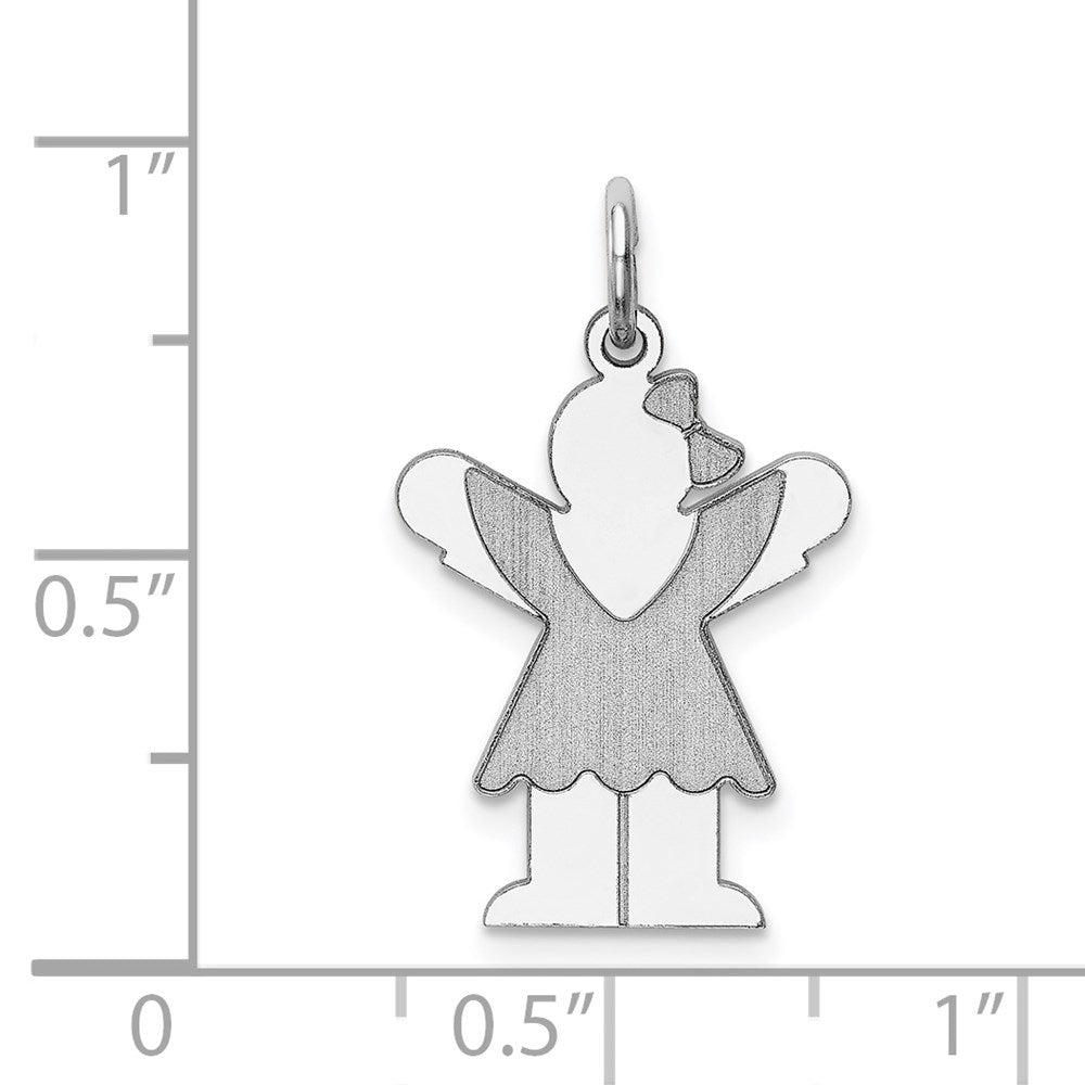 Sterling Silver Rhodium-plated Love Kid Charm