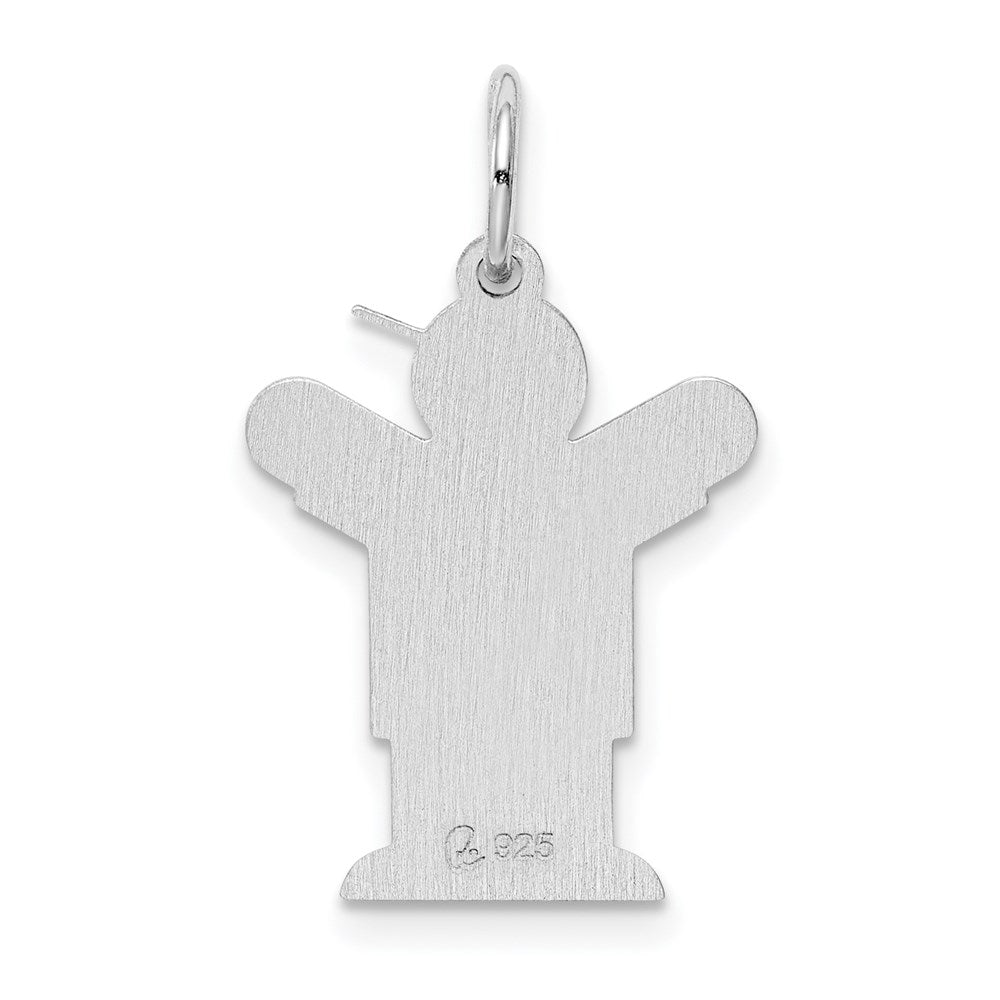 Sterling Silver Rhodium-plated Kid Charm