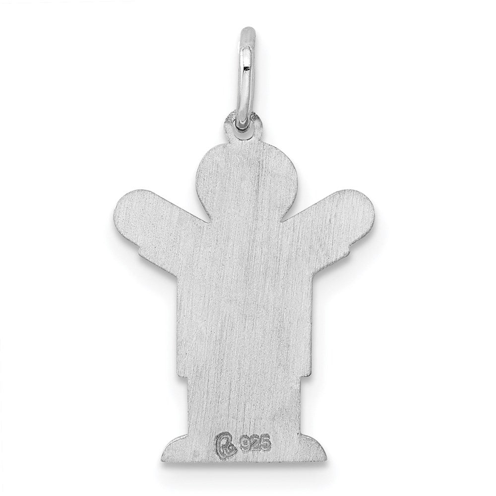 Sterling Silver Rhodium-plated Kid Charm