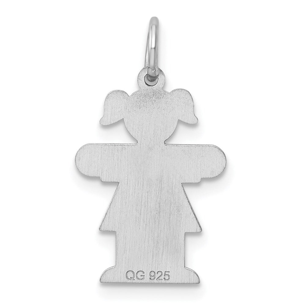 Sterling Silver Rhodium-plated Kid Charm