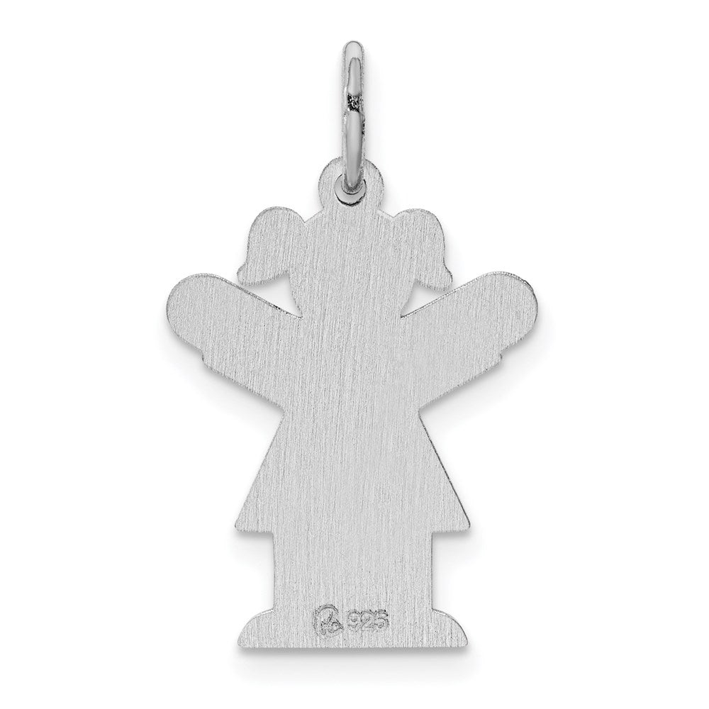 Sterling Silver Rhodium-plated Kid Charm