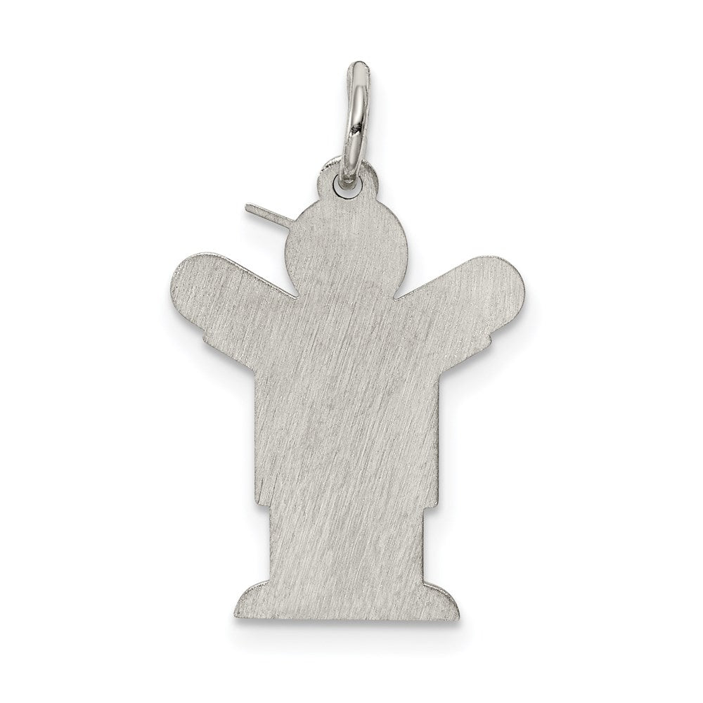 Sterling Silver Rhodium-plated Kid Charm