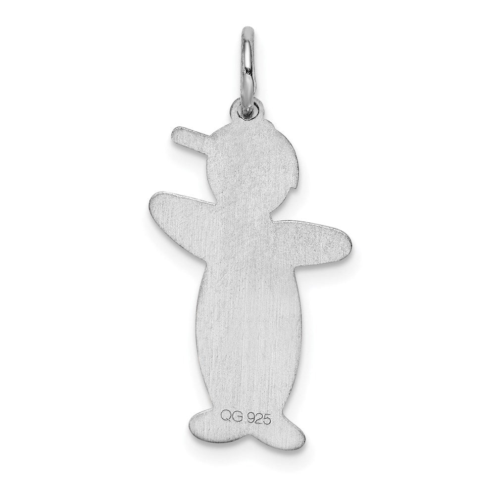 Sterling Silver Rhodium-plated Pee-Wee Cuddle Charm