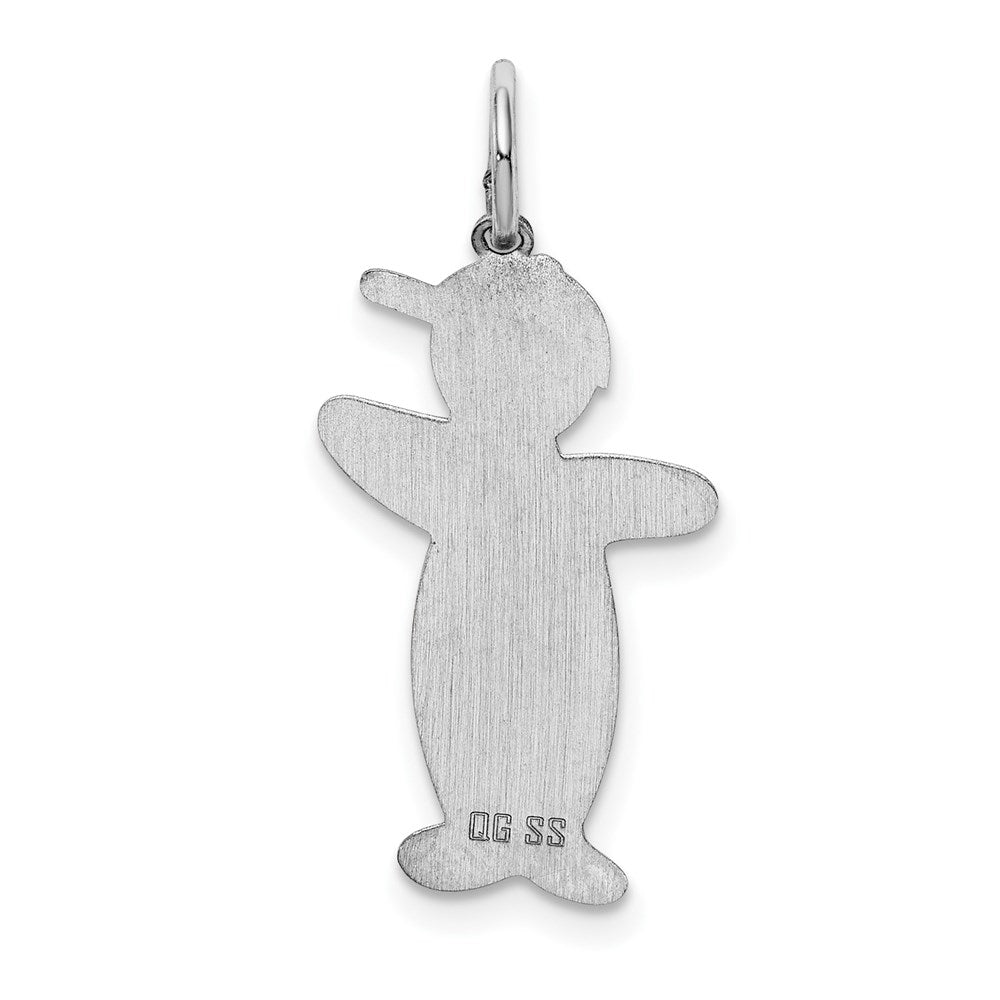 Sterling Silver Rhodium-plated Spunky Cuddle Charm