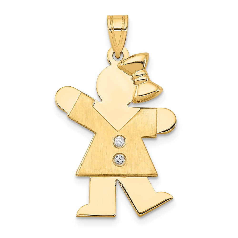 14k AA Diamond Kid Pendant