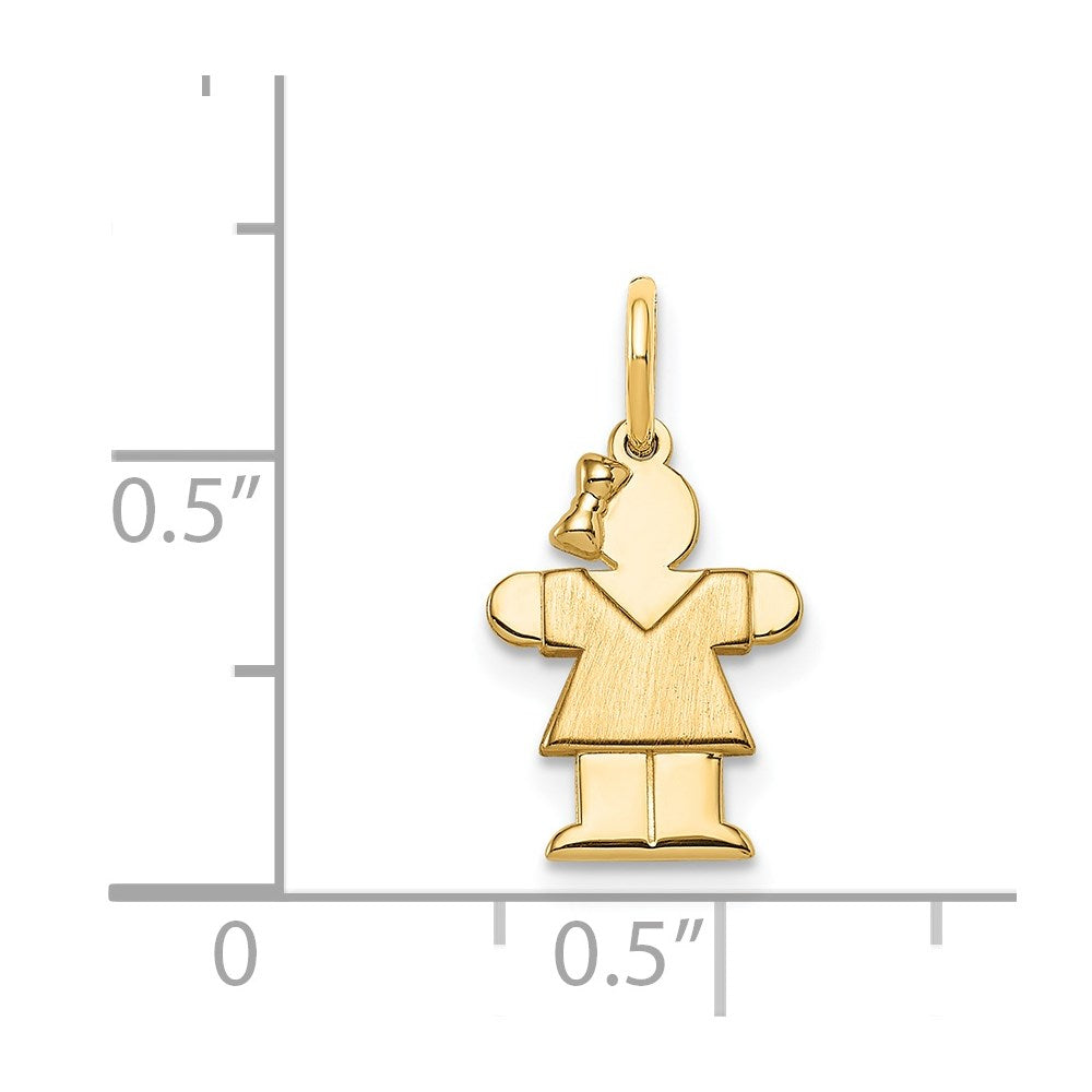 14k Mini Girl Hugs Charm