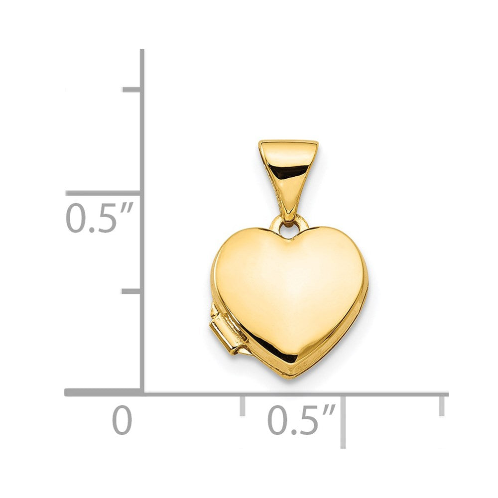 14k Polished Plain Heart Locket