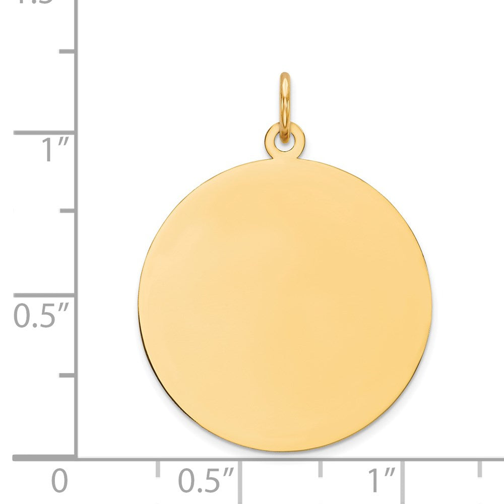 14k Plain .027 Gauge Circular Engravable Disc Charm