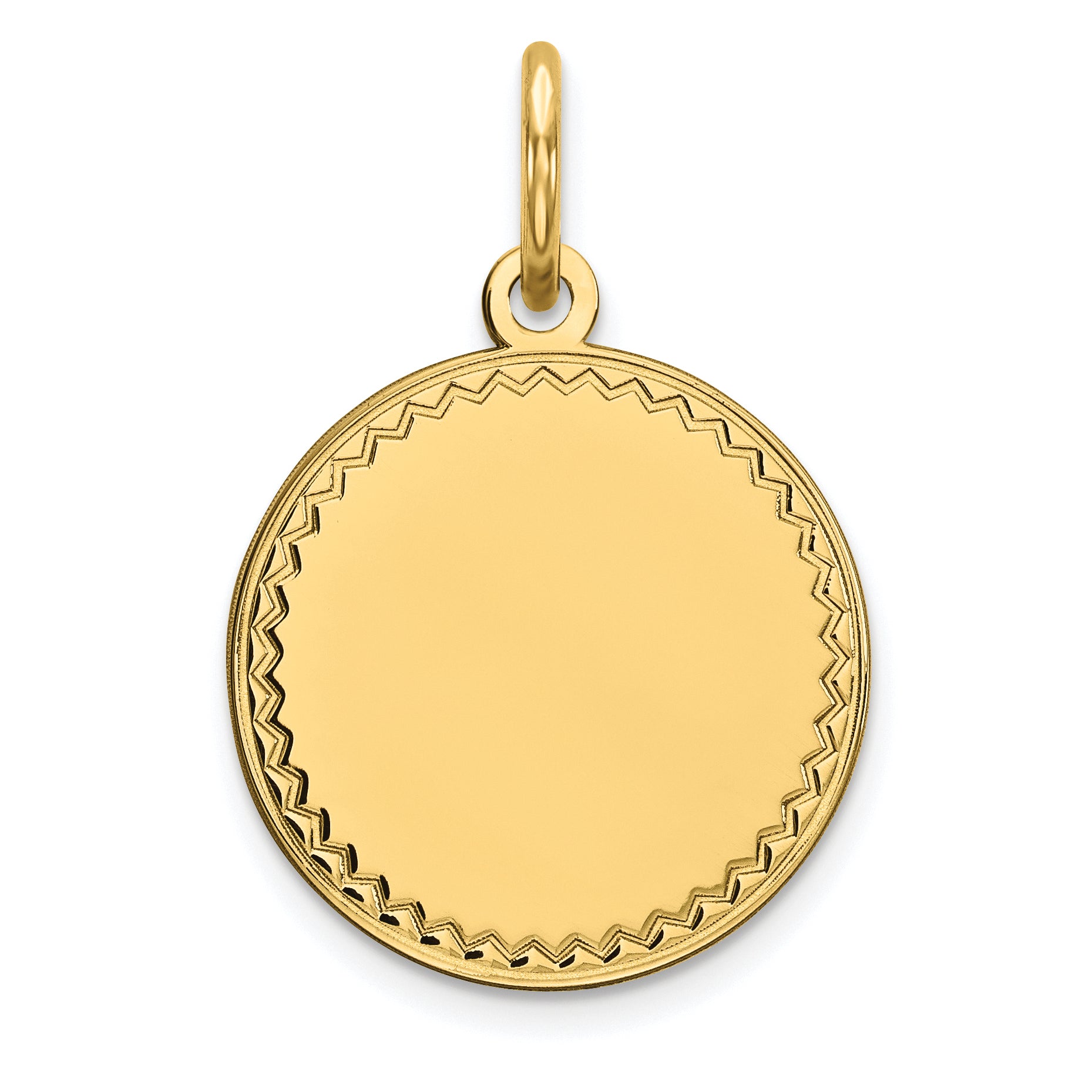 14k Plain .013 Gauge Engravable Round Disc Charm XM148/13