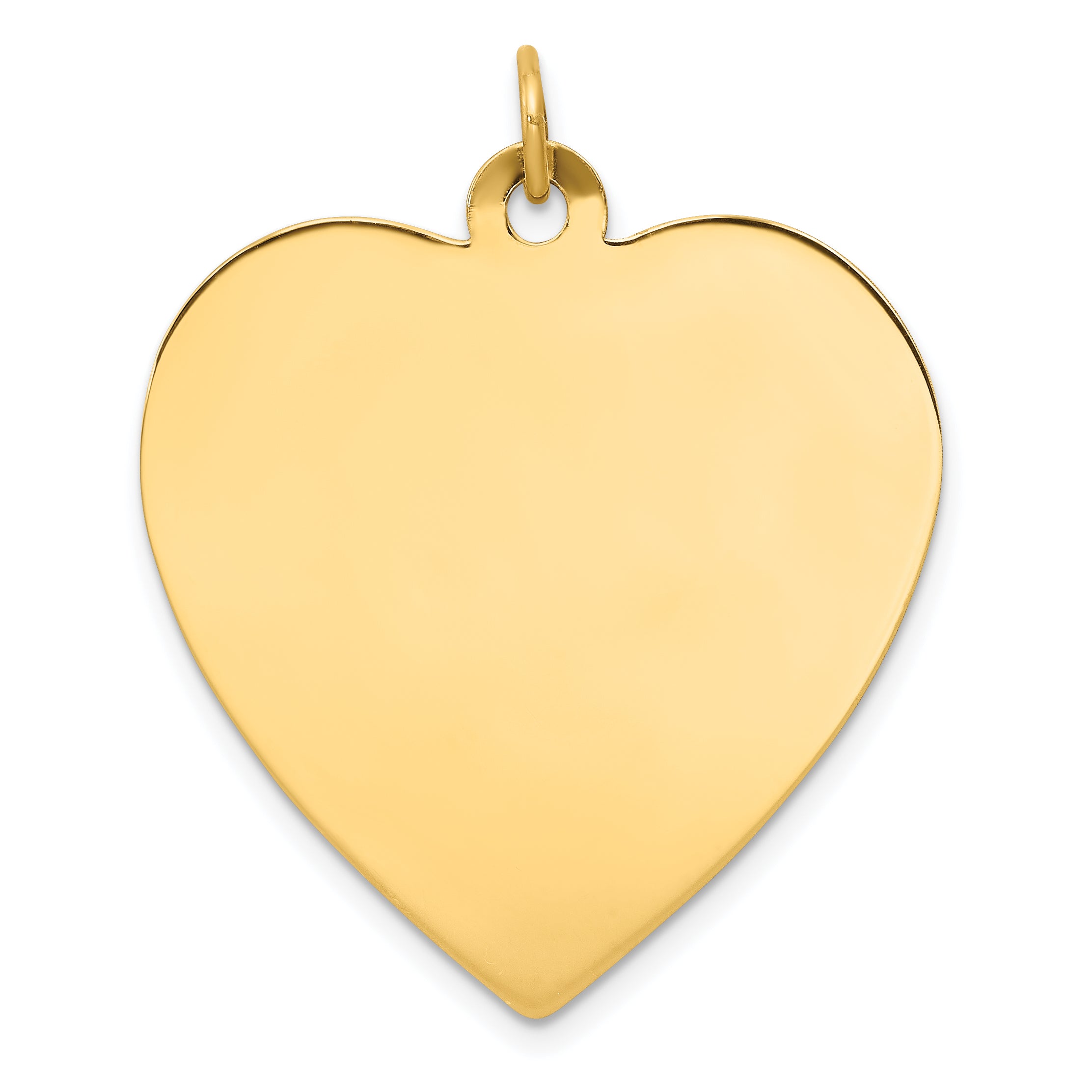 14k Plain .035 Gauge Engravable Heart Disc Charm XM200/35